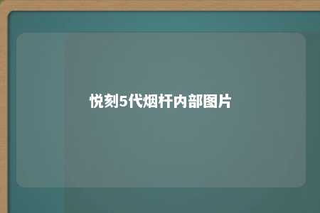 悦刻5代烟杆内部图片